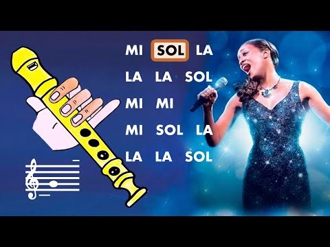 Hallelujah (ALELUYA) 🌟 en la FLAUTA DULCE 🟠 Tutorial con animación