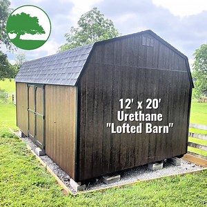 12' x 20' Urethane "Lofted Barn" delivered last week in Garrard County, KY . . browse our inventory of over 150 sheds @ https://www.backyard-world.com/current-inventory | Backyard World | Facebook