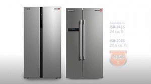The Fujidenzo ISR-24SS HD Inverter No Frost Side-By-Side Ref has a 24 cu.ft. capacity, letting you store enough goods so you can avoid frequent trips to the grocery stores. This heavy-duty refrigerator also has Digital Temperature Control that helps you monitor the freshness of your fruits and vegetables to avoid food wastage and an Independent Temperature Control that automatically makes adjustments based on the internal and external temperatures of the ref. You also don’t have to worry about g