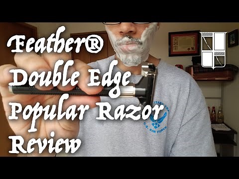 Feather Double Edge Popular Razor Review and Shave