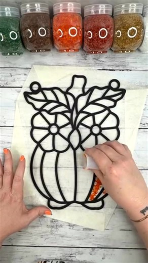 Owl pumpkin DIY Sun catcher using crushed glass & resin! Comment SUNCATCHER for supplies!! Full DIY tutorial using our wood laser cut out frames! #crushedglassart #stainedglassart #suncatcher #diycraftsideas #shatteredglass #glassart #lasercutwood #stainedglass #diyworkshop #micapowder #pumpkins #owls | Amber Strong DIY