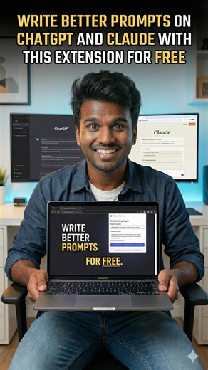 Venkata sai chowdary on Instagram: "Stop blaming AI. Your prompts suck. Fix that for free. 🚀 Works on ChatGPT & Claude. . . . . #AItools #ChatGPT #ClaudeAI #PromptEngineering #aitips"