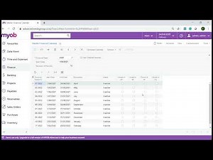 MYOB Advanced Training - Finance - Financial Periods - Adding a new Financial Year