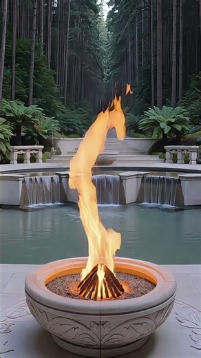 This Elven Pool Feels Unreal 🔥 Peaceful Fire & Water Sanctuary | 4K