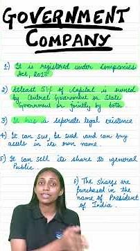 What is Government Company || Class 11 business studies Ch-3 Public, Private and Global Enterprise