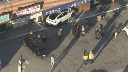 Tesla driver slams into Persian restaurant in Los Angeles