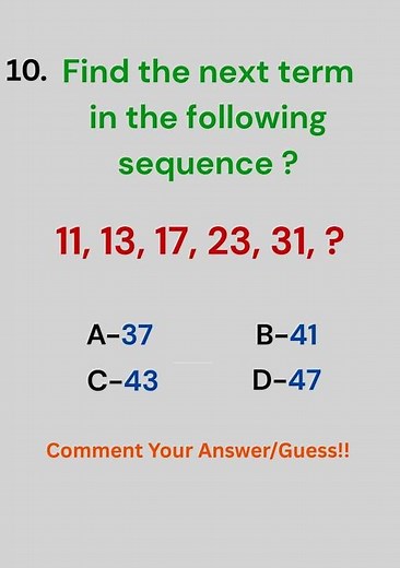 Find the next term in the following sequence? #reasoning #mathstricks