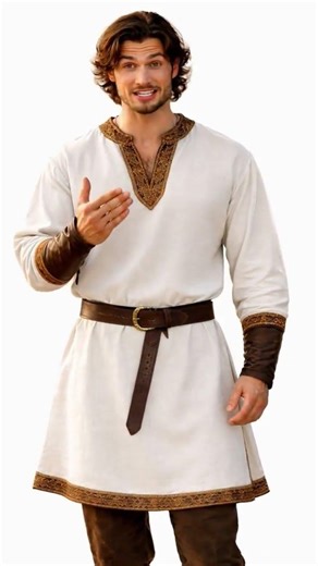 White Medieval Tunic | Classic Knight Outfit | MM Collection