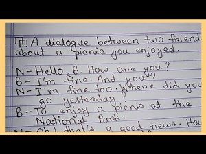 Write a dialogue between two friends about a picnic you enjoyed.