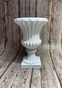 Neoclassical Urn Vase | 3D Printed Plastic Greek Key Pedestal Planter | Made and Shipped From Florida - Etsy