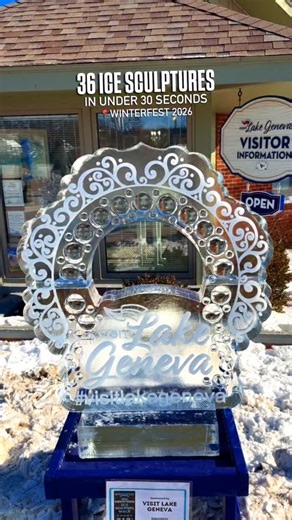 Speed Tour: Winterfest Downtown Ice Sculpture Walk edition. 🏃❄️ Stroll the downtown area and check out all 36 sculptures when you head to Winterfest & America’s Snow Sculpting Invitational presented by Discover Wisconsin this weekend! All the chilly details here 👉https://bit.ly/49WFLMF | VISIT Lake Geneva
