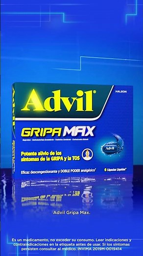 Con Advil Gripa Max libérate de los síntomas de la gripa, incluyendo la tos.
