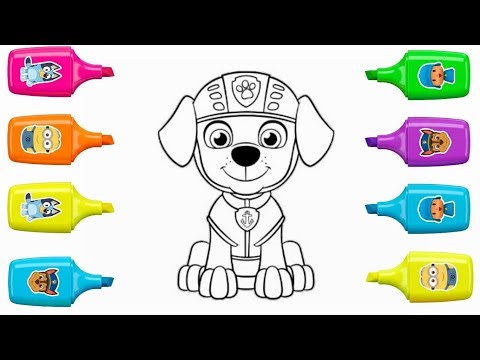 Paw Patrol coloring pages | drawing for kids step by step 🖍️