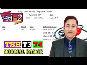 Thyroid function test । T3, T4, TSH normal range । Hyperthyroidism । Hypothyroidism