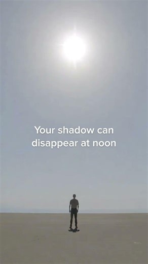 Your shadow can disappear at noon. #PhysicsInLife