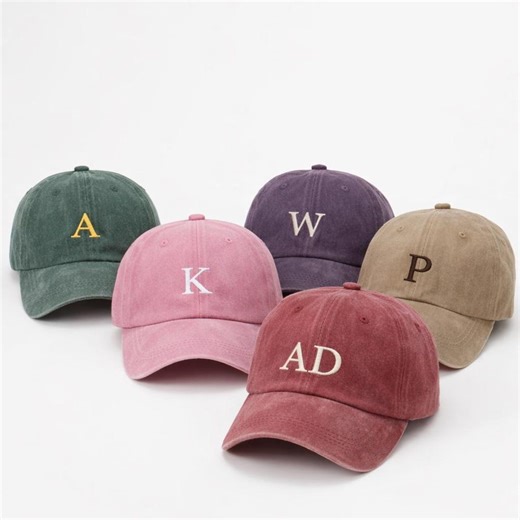 Personalized Initial Embroidered Hat, Vintage Baseball Cap, Custom Text Hat, Fathers Day Gift, Unisex Baseball Hat. - Etsy