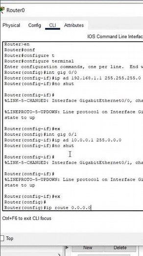 Default Route Configuration With Interface As Next Hop | Networking Academy | #Defaultroute #Routing