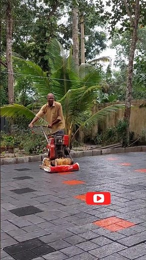 Interlock tile laying & vibration machine