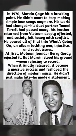 🤯😱In 1970, Marvin Gaye hit a breaking point. He didn’t want to keep making simple🥹#shorts #ytshorts