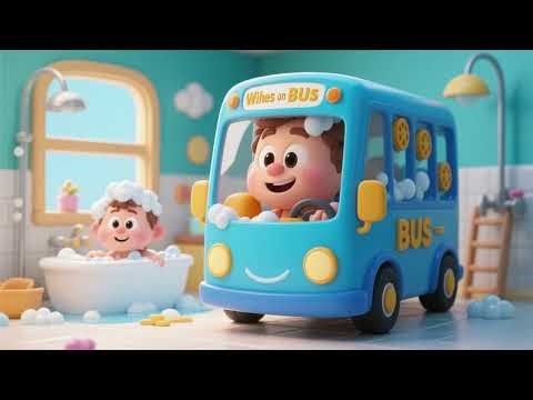 Wheels on the Bus Bath Time 🛁🚌 | Fun Kids Songs & Nursery Rhymes 🎶