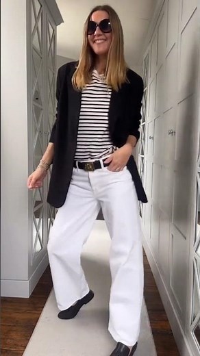 White Jeans: The Perfect Base For A Weekend Look #fashiontrends #outfitideas #ootd