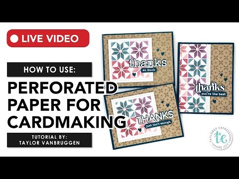 How Perforated Paper Can Enhance Your Handmade Cards | Quilted Layering Stencil Tutorial