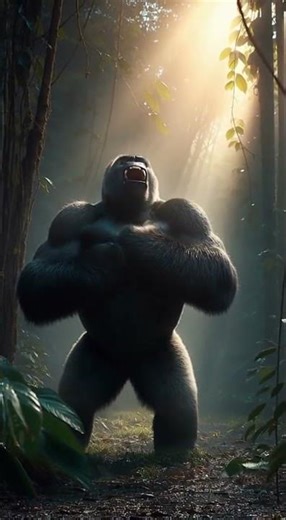 The Rainstorm Roar: Silverback Gorilla's Power 🦍⛈️