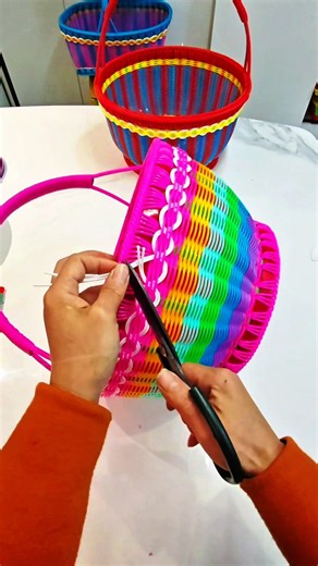 How to Weave a Basket Bag | DIY Handmade Craft #shorts