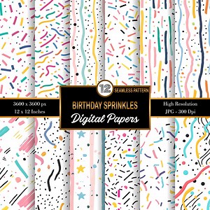 Birthday Digital Paper, Birthday Pattern Paper, Birthday Scrapbook Paper, Digital Printing Paper, Birthday Pattern, Happy Birthday Pattern - Etsy