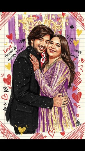 Jahnavi & Ishaan 👻 on Instagram: "Here is how we did it, create yours too🥰. Sketching our wedding and hopping on the trend.💃🏻💃🏻 . . . Prompt 1: For pic uploaded, generate hand drawn portrait illustration in green and blue pen modtly on notebook paper, inspired by doodle art and comic annotations. Keep full likeness of the subject, expressive lines, spontaneous gestures, bold outline glow, handwritten notes around, realistic pen stroke texture, 4k resolution! Prompt 2: Generate a colourful,