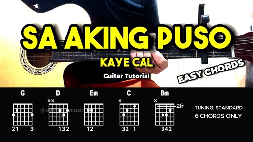 40K views · 691 reactions | Sa Aking Puso - Kaye Cal | Guitar Chords Tutorial For Beginners #guitartutorial #chords #lyrics | dernalvamusic | Facebook