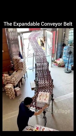 the expandable conveyor belt