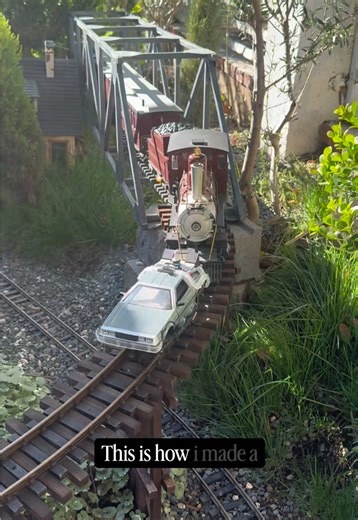 This is how I made a back to the future delorean for my garden railroad.