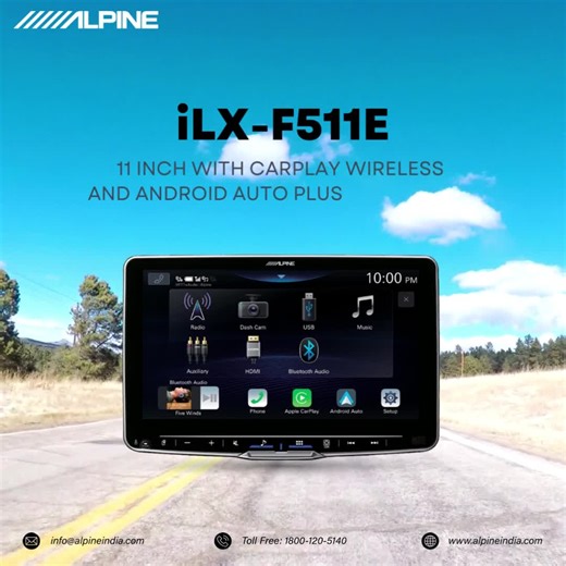 iLX-F511E is a new ingenious Alpine Halo11, 11-inch display with CarPlay Wireless and Android ,with the new GUI and floating display . For more information about Alpine, please contact Alpine Website : http://www.alpineindia.com/ Toll Free- 1800 120 5140 #alpineindia #navigation #navigationnowhere #navigationsystem #audiovisuals #dealership #dealer #car #cars #carlovers #totalsystemsolution #solution #car #carmusicsytem #digitalmedia #SoundProcessor #Amplifier #RearSeatEntertainment #alpineindia