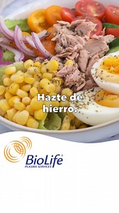 Un buen consejo para donar #plasma: come alimentos ricos en hierro para aumentar tu nivel de hierro antes de donar💪😉. Esto te ayudará a tener un porcentaje de glóbulos rojos aceptable. Hay muchos alimentos ricos en hierro: atún, carne roja magra, huevos, frutos secos, frijoles y verduras de color verde oscuro🥦🥚🥩. Para obtener más información sobre la salud y la #nutrición adecuadas para donar plasma, visita https://bit.ly/3I3Jhr2 #Biolife #consejos #saludables #DonaPlasma #donaciones | BioL