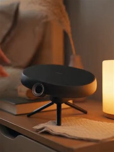 A small projector that turns your room into the night sky. #roomsetup#galaxylight#modernroom#ambientroom#viralvideo
