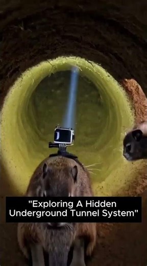 POV: Camera Mounted On A Pocket Gopher Exploring Underground Tunnels
