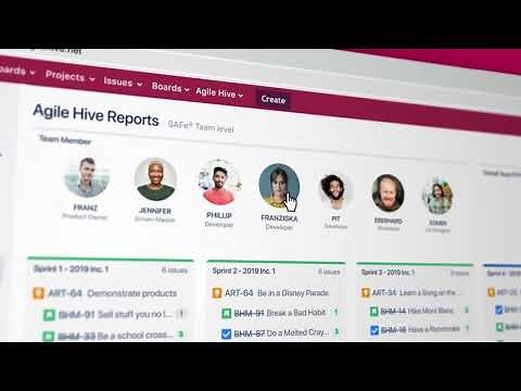 Agile Hive – SAFe® with Atlassian Tools in 80 seconds