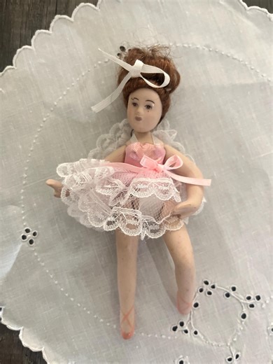 Vintage Porcelain Ballerina Doll – 6 Inch Miniature Dancer Figurine in Pink Tutu - Etsy