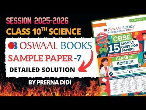 OSWAAL SAMPLE PAPER 7 Class 10 Science 2026 | Full Solutions |🔴LIVE CLASS 10 | By Buddy Mentor