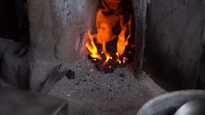 An Old Bolt Is Turned Into a Little Sword by Forging It