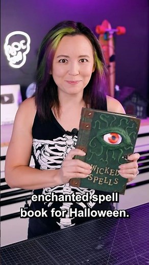 Make a Halloween Spellbook with a MOVING EYE! 💀#shorts