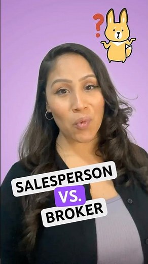 What's the different between a real estate salesperson and broker?