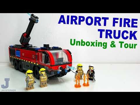 LEGO City 2026 Airport Fire Engine 60499 Unboxing, Tour, & Review