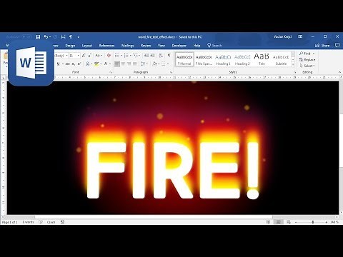 WORD: 🔥 Fire Text Effect