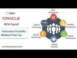 Oracle HCM Payroll Deduction Disability Medical Post Tax | Oracle HCM Payroll Tutorial | HCM BISP
