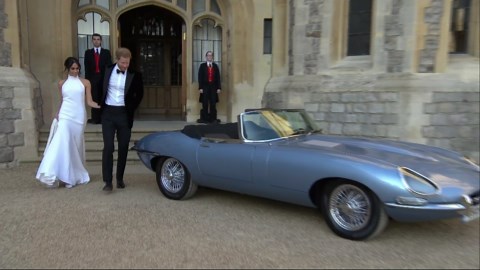 The Duke and Duchess of Sussex leave for their wedding reception
