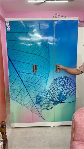 3 Door Steel Almari New Launch 🔥 Best Design for Home #almari #furniture #ytshorts #steelalmirah