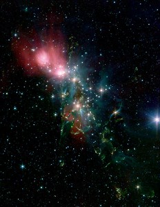 Giant cosmic rose in space photographed by NASA's Spitzer Space Telescope
