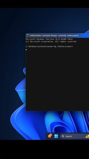 Check Laptop Battery Health Using CMD #cmd #windows #laptop